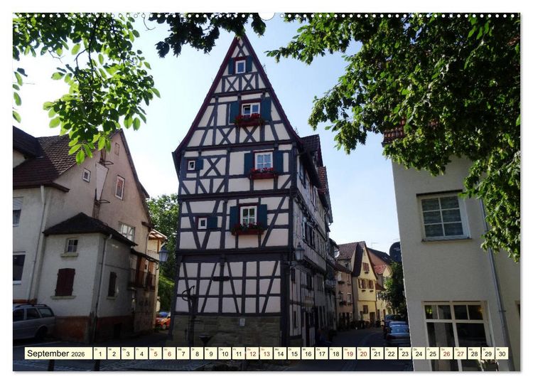 Produktbild: Unterwegs in Schorndorf (hochwertiger Premium Wandkalender 2026 DIN A2 quer), Kunstdruck in Hochglanz