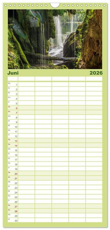Produktbild: Familienplaner 2026 - Naturwunder Plitvicer Seen mit 5 Spalten (Wandkalender, 21 x 45 cm) CALVENDO