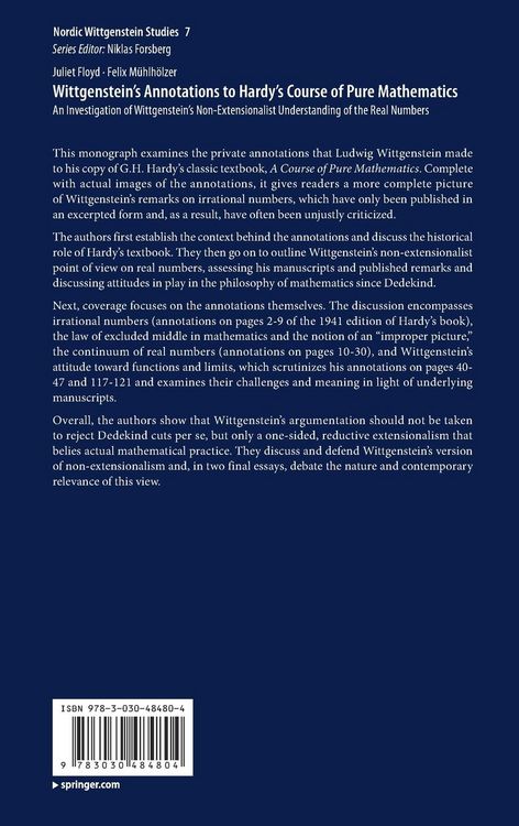 Produktbild: Wittgenstein&rsquo;s Annotations to Hardy&rsquo;s Course of Pure Mathematics