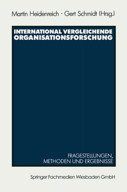 Produktbild: International vergleichende Organisationsforschung