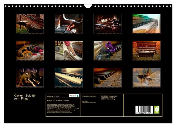 Produktbild: Klavier - Solo f&uuml;r zehn Finger (Wandkalender 2026 DIN A3 quer), CALVENDO Monatskalender