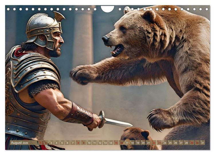 Produktbild: Gladiatoren - ein Leben f&uuml;r den Kampf (Wandkalender 2026 DIN A4 quer), CALVENDO Monatskalender