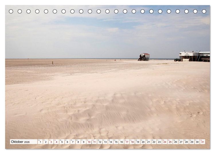 Produktbild: Schleswig-Holstein - Nordfriesland (Tischkalender 2026 DIN A5 quer), CALVENDO Monatskalender