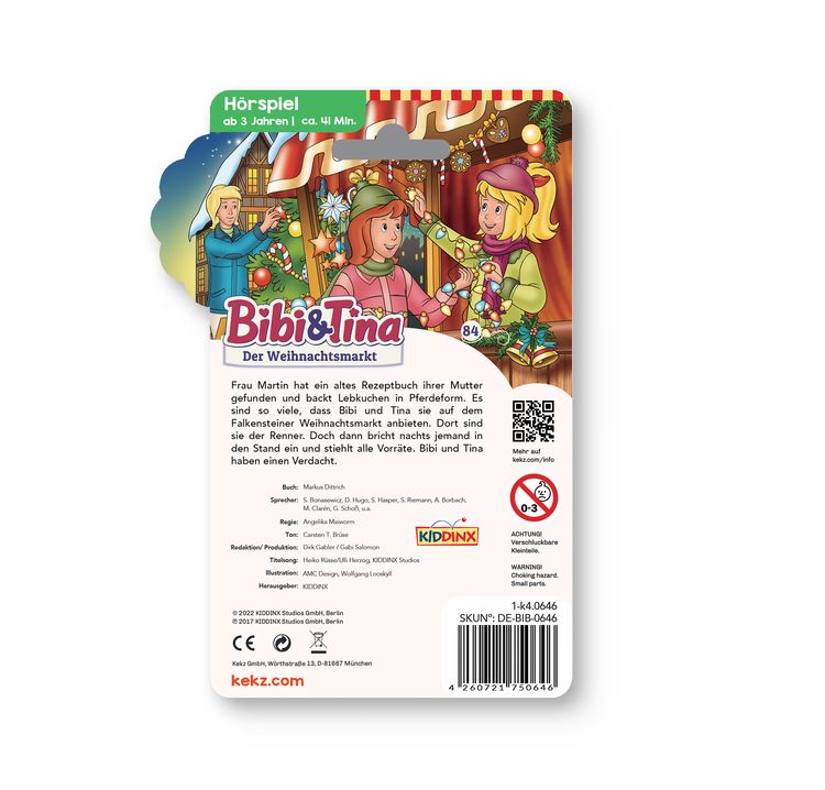 Kekz 1075064KEK Chip Audio Per Kekz 4 – 'Il Mercatino Di Natale' – Gioco Per Bambini Dai 3 Anni, Durata 42 Min – Bibi E Tina