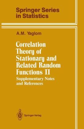 Produktbild: Correlation Theory of Stationary and Related Random Functions