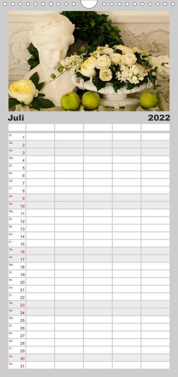 Produktbild: Familienplaner Raum f&uuml;r Blumen (Wandkalender 2022 , 21 cm x 45 cm, hoch)