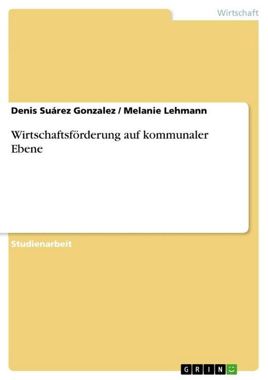 Produktbild: Wirtschaftsf&ouml;rderung auf kommunaler Ebene