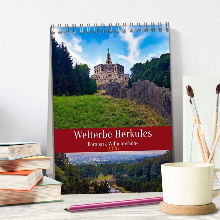 Produktbild: Welterbe Herkules (Tischkalender 2026 DIN A5 hoch), CALVENDO Monatskalender