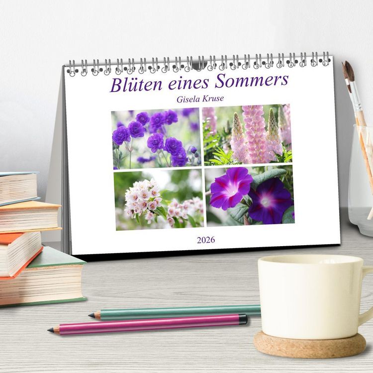 Produktbild: Bl&uuml;ten eines Sommers (Tischkalender 2026 DIN A5 quer), CALVENDO Monatskalender