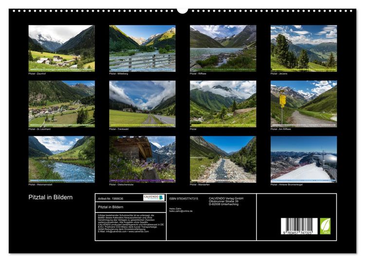 Produktbild: Pitztal in Bildern (hochwertiger Premium Wandkalender 2026 DIN A2 quer), Kunstdruck in Hochglanz