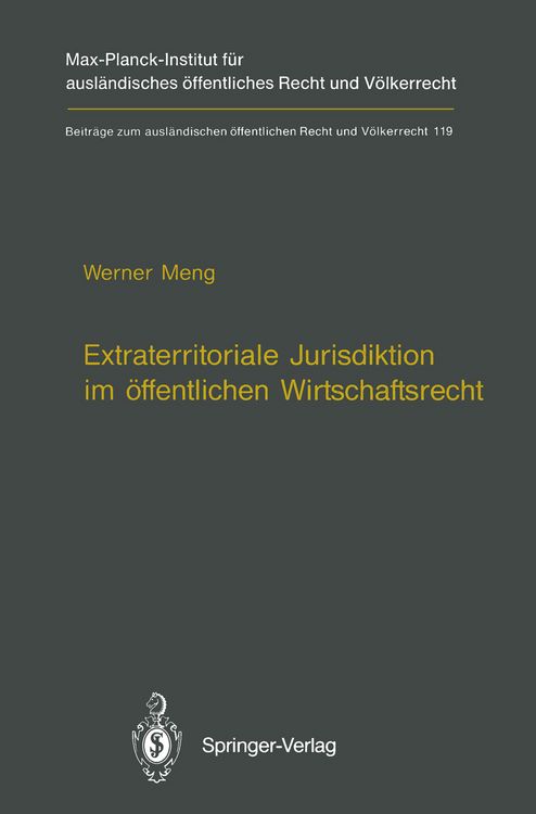 Produktbild: Extraterritoriale Jurisdiktion im &ouml;ffentlichen Wirtschaftsrecht / Extraterritorial Jurisdiction in Public Economic Law