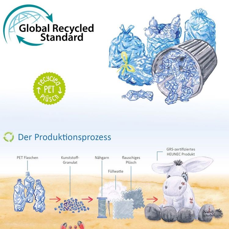 Produktbild: Heunec 797567 - Rabe Socke, Pl&uuml;schtier, Stofftier, 25 cm