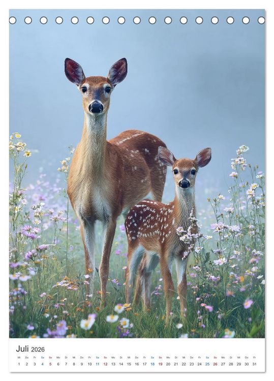 Produktbild: Wild und Wundervoll (Tischkalender 2026 DIN A5 hoch), CALVENDO Monatskalender