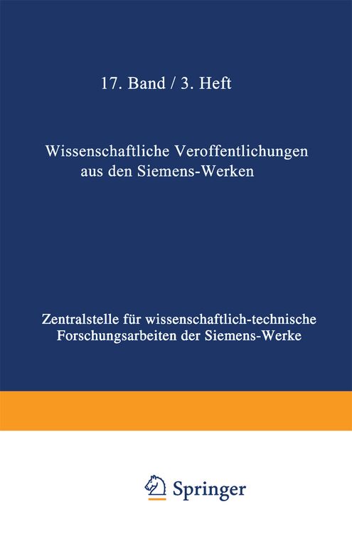Produktbild: Wissenschaftliche Ver&ouml;ffentlichungen aus den Siemens-Werken