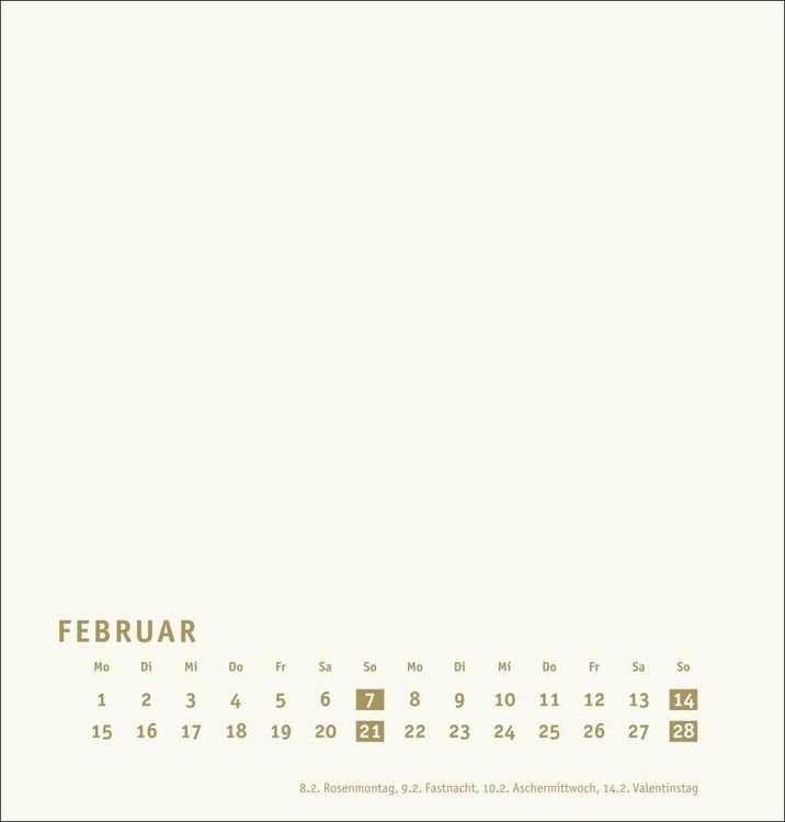 Produktbild: Premium-Bastelkalender gold mittel 2027