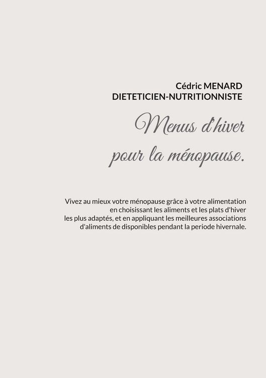 Produktbild: Menus d'hiver adapt&eacute;s &agrave; la m&eacute;nopause.