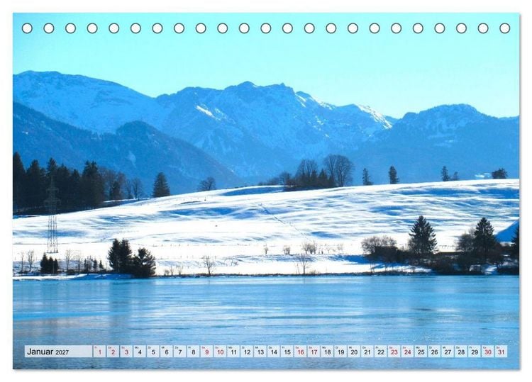 Produktbild: Lech und Wertach - Flusslandschaften im Alpenvorland (Tischkalender 2027 DIN A5 quer), CALVENDO Monatskalender