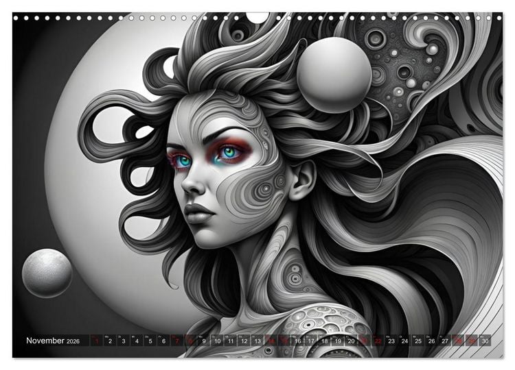 Produktbild: Fantasie Universum Sch&ouml;nheiten (Wandkalender 2026 DIN A3 quer), CALVENDO Monatskalender
