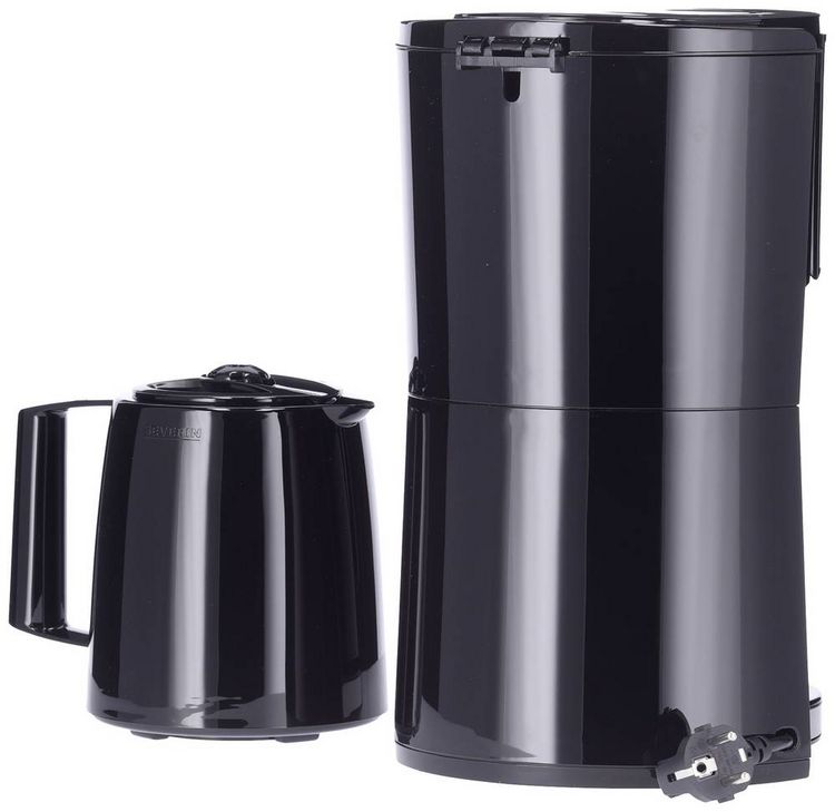 Produktbild: Severin KA 9308 Kaffeemaschine Edelstahl (geb&uuml;rstet), Schwarz Fassungsverm&ouml;gen Tassen=8 Isolierkanne