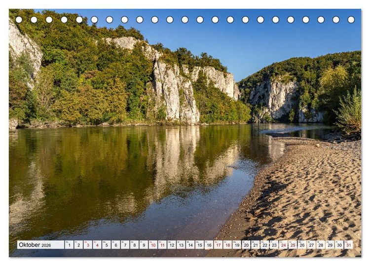 Produktbild: Kelheim, Weltenburg und der Donaudurchbruch (Tischkalender 2026 DIN A5 quer), CALVENDO Monatskalender