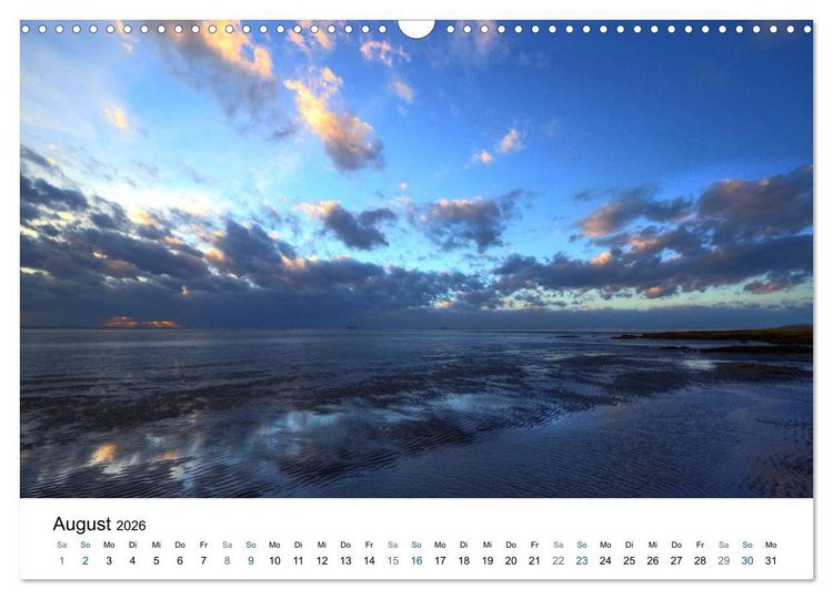 Produktbild: Nordseebad Wremen - Strandimpressionen (Wandkalender 2026 DIN A3 quer), CALVENDO Monatskalender