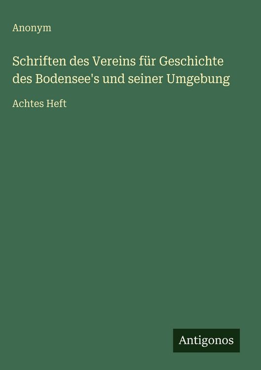 Produktbild: Schriften des Vereins f&uuml;r Geschichte des Bodensee's und seiner Umgebung
