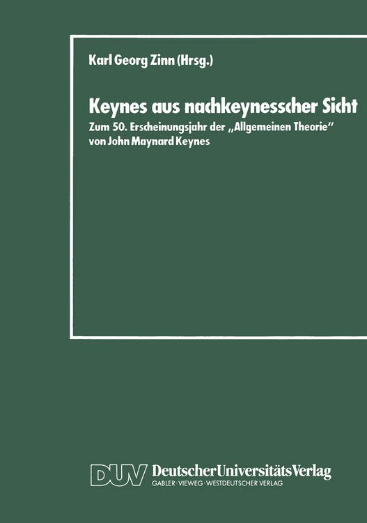 Produktbild: Keynes aus nachkeynesscher Sicht