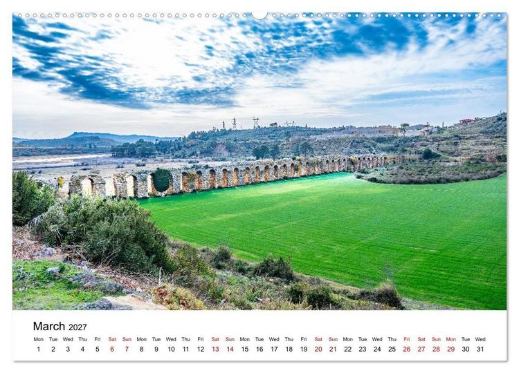 Produktbild: TURKISH RIVIERA Ancient echoes and azure coasts (Wall Calendar 2027 DIN A2 landscape), CALVENDO 12 Month Wall Calendar
