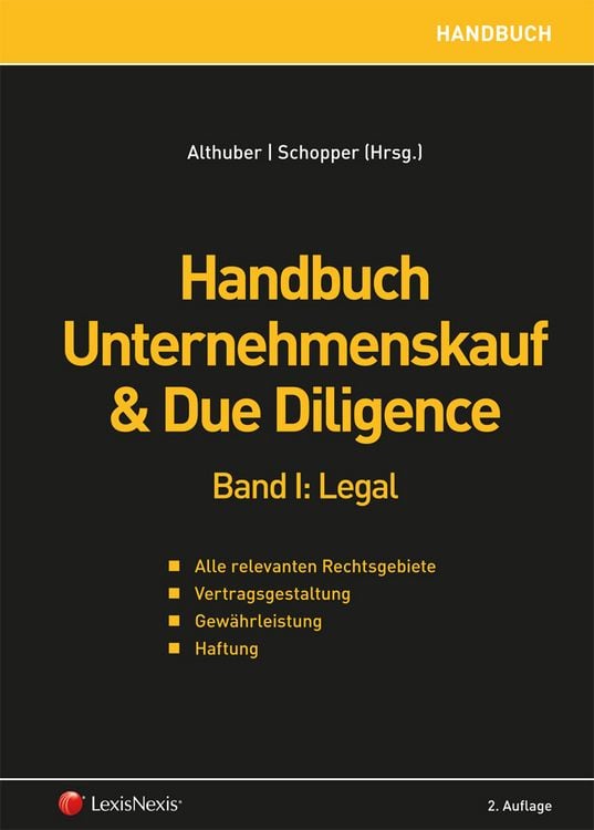 Produktbild: Handbuch Unternehmenskauf & Due Diligence, Band I: legal