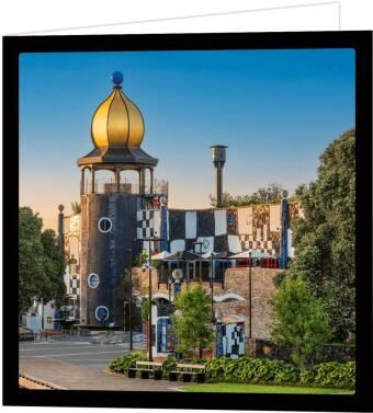 Produktbild: Hundertwasser Puzzle mit Gru&szlig;karte