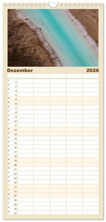 Produktbild: Familienplaner 2026 - Mexiko aus der Vogelperspektive mit 5 Spalten (Wandkalender, 21 x 45 cm) CALVENDO
