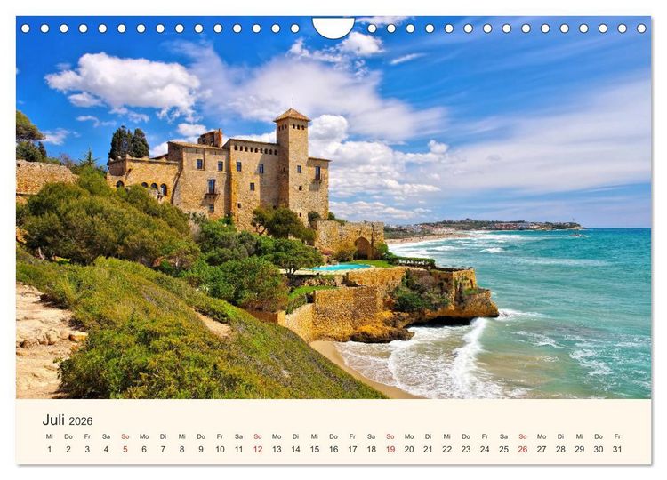Produktbild: Costa Dorada - Die Goldene K&uuml;ste Spaniens (Wandkalender 2026 DIN A4 quer), CALVENDO Monatskalender
