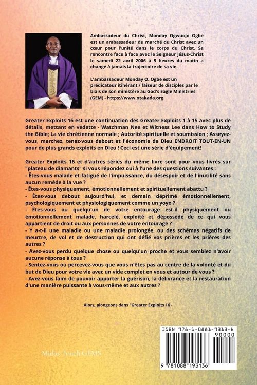 Produktbild: Grands Exploits - 16 Mettant en vedette Watchman Nee et Witness Lee dans Comment &eacute;tudier la Bible..