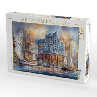 Produktbild: CALVENDO Puzzle Hamburg - Elbphilharmonie | 1000 Teile Lege-Gr&ouml;&szlig;e 64x48cm Foto-Puzzle f&uuml;r gl&uuml;ckliche Stunden