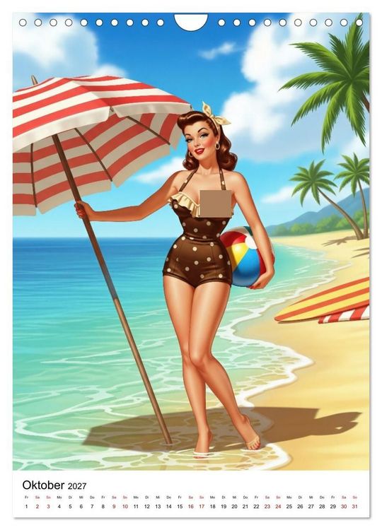Produktbild: Charme & Kurven: Die Pin-ups der Golden 50s (Wandkalender 2027 DIN A4 hoch), CALVENDO Monatskalender