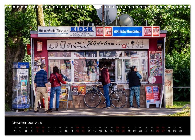 Produktbild: K&ouml;lsche Veedelskultur. B&uuml;dchen, Kioske und Trinkhallen. (Wandkalender 2026 DIN A3 quer), CALVENDO Monatskalender
