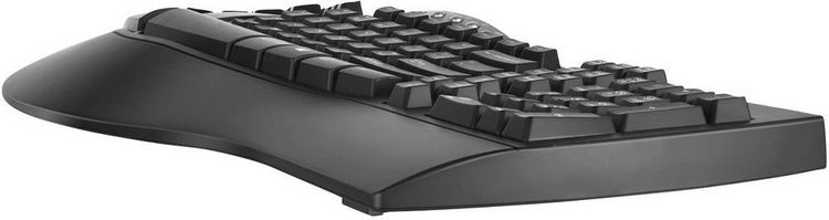 Produktbild: Perixx Periboard-512 USB Tastatur Deutsch, QWERTZ Schwarz Ergonomisch
