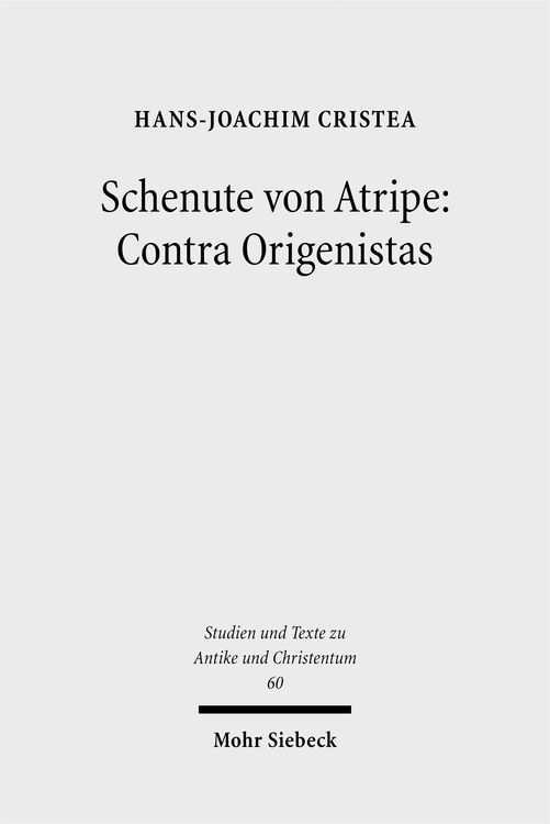 Produktbild: Schenute von Atripe: Contra Origenistas