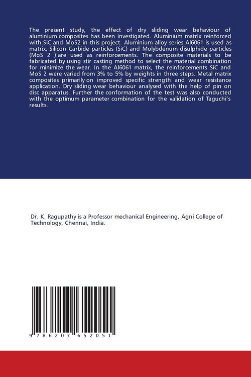 Produktbild: Wear Behaviour Of Aluminum Hybrid Composite By Using Taguchi Method
