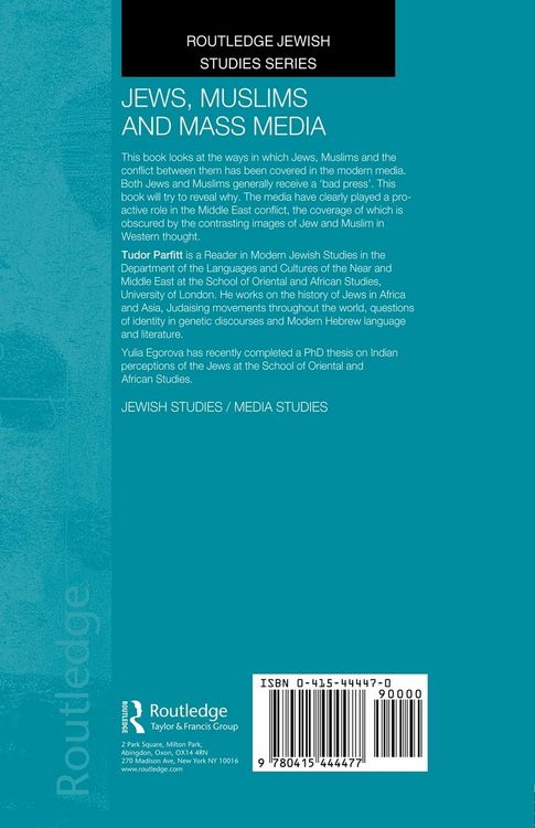 Produktbild: Jews, Muslims and Mass Media