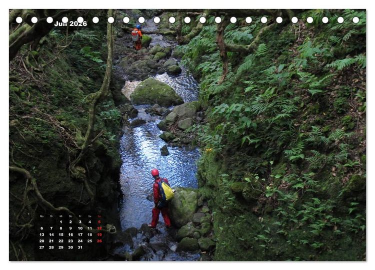 Produktbild: Abenteuer Canyoning (Tischkalender 2026 DIN A5 quer), CALVENDO Monatskalender