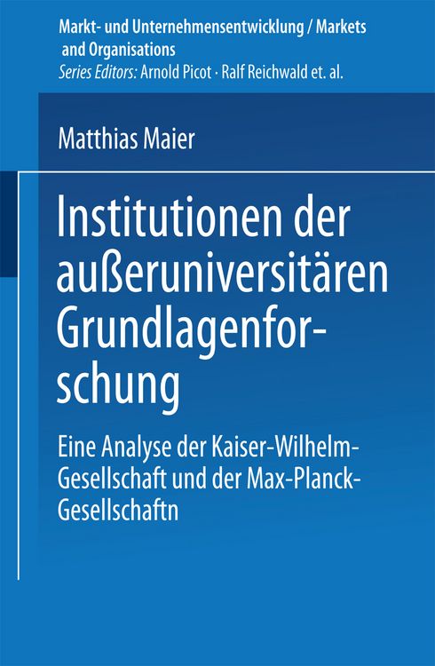 Produktbild: Institutionen der au&szlig;eruniversit&auml;ren Grundlagenforschung