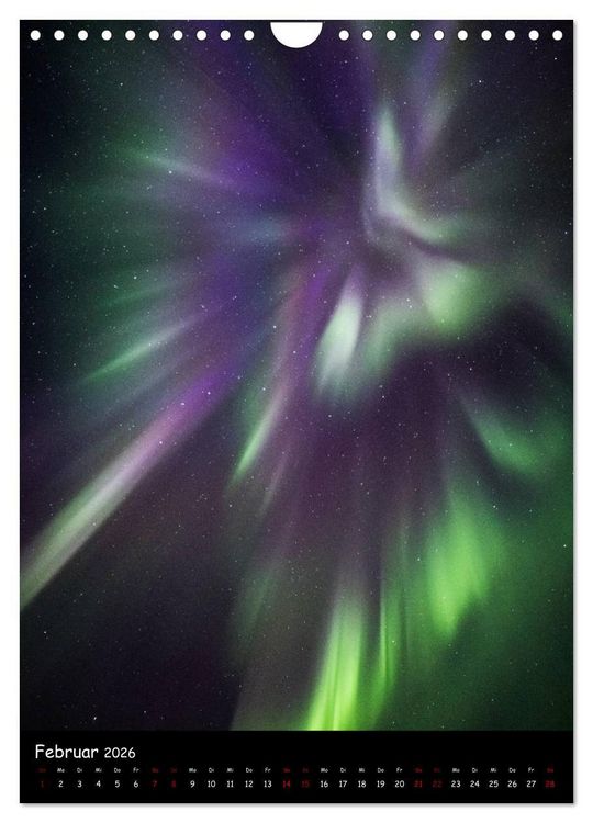 Produktbild: Polarlichtkalender (Wandkalender 2026 DIN A4 hoch), CALVENDO Monatskalender