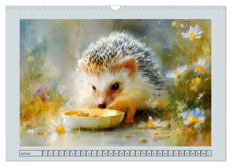 Produktbild: Igel. Kleine Gl&uuml;cksbringer im Garten (Wandkalender 2027 DIN A3 quer), CALVENDO Monatskalender