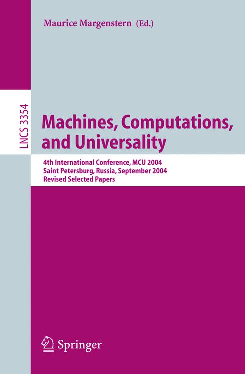 Produktbild: Machines, Computations, and Universality