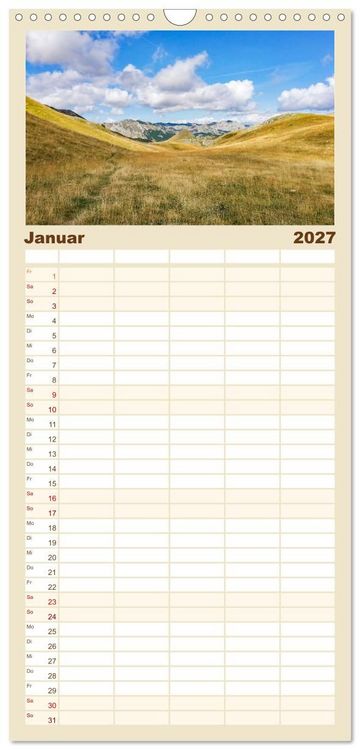 Produktbild: Familienplaner 2027 - Sutjeska-Nationalpark mit 5 Spalten (Wandkalender, 21 x 45 cm) CALVENDO