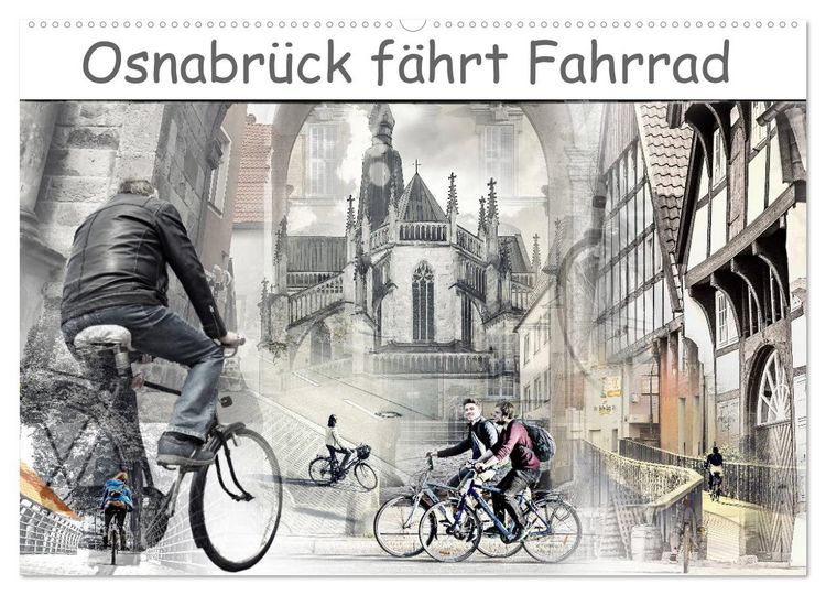 Produktbild: Osnabr&uuml;ck f&auml;hrt Fahrrad (Wandkalender 2026 DIN A2 quer), CALVENDO Monatskalender