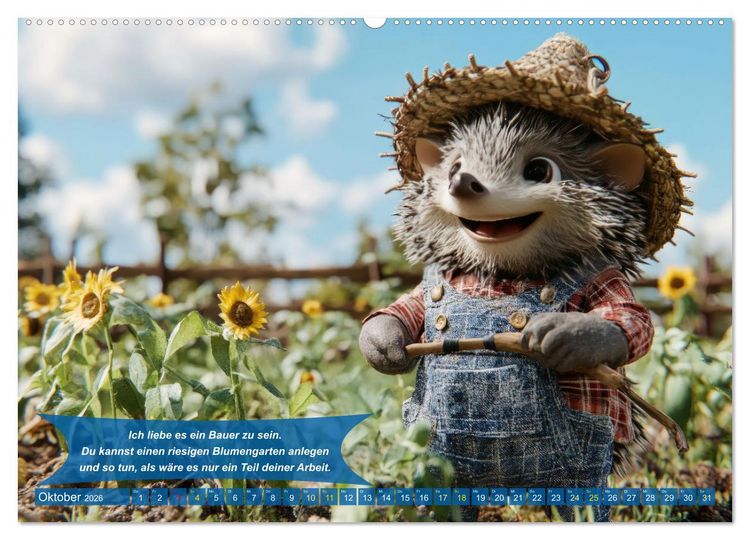 Produktbild: Der tierisch lustige Bauern-Kalender (hochwertiger Premium Wandkalender 2026 DIN A2 quer), Kunstdruck in Hochglanz