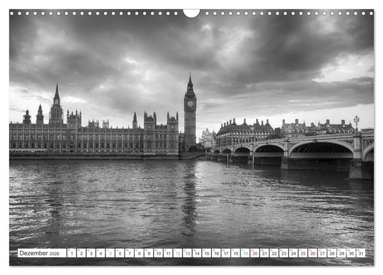 Produktbild: London Stadt an der Themse (Wandkalender 2026 DIN A3 quer), CALVENDO Monatskalender