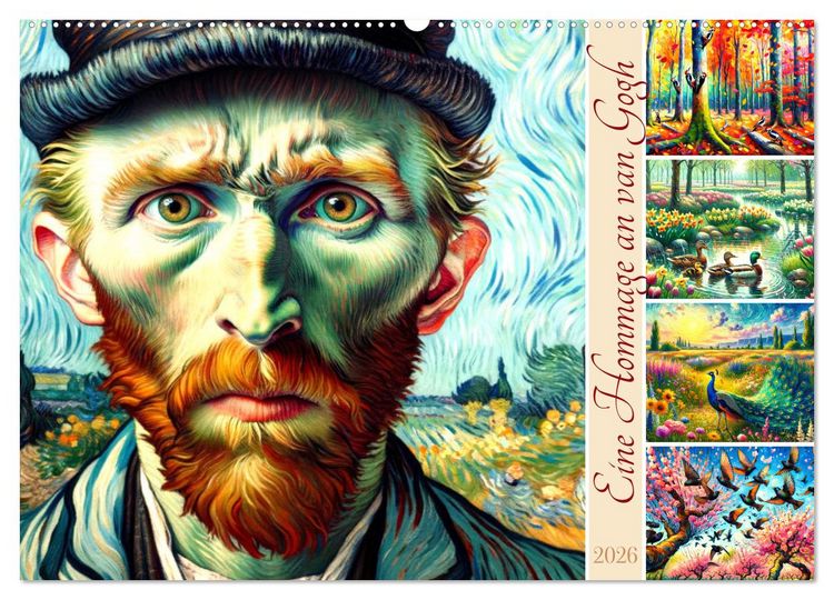 Produktbild: Eine Hommage an van Gogh (Wandkalender 2026 DIN A2 quer), CALVENDO Monatskalender